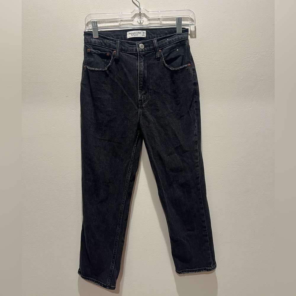 Abercrombie & Fitch The Ankle Straight Black 26S